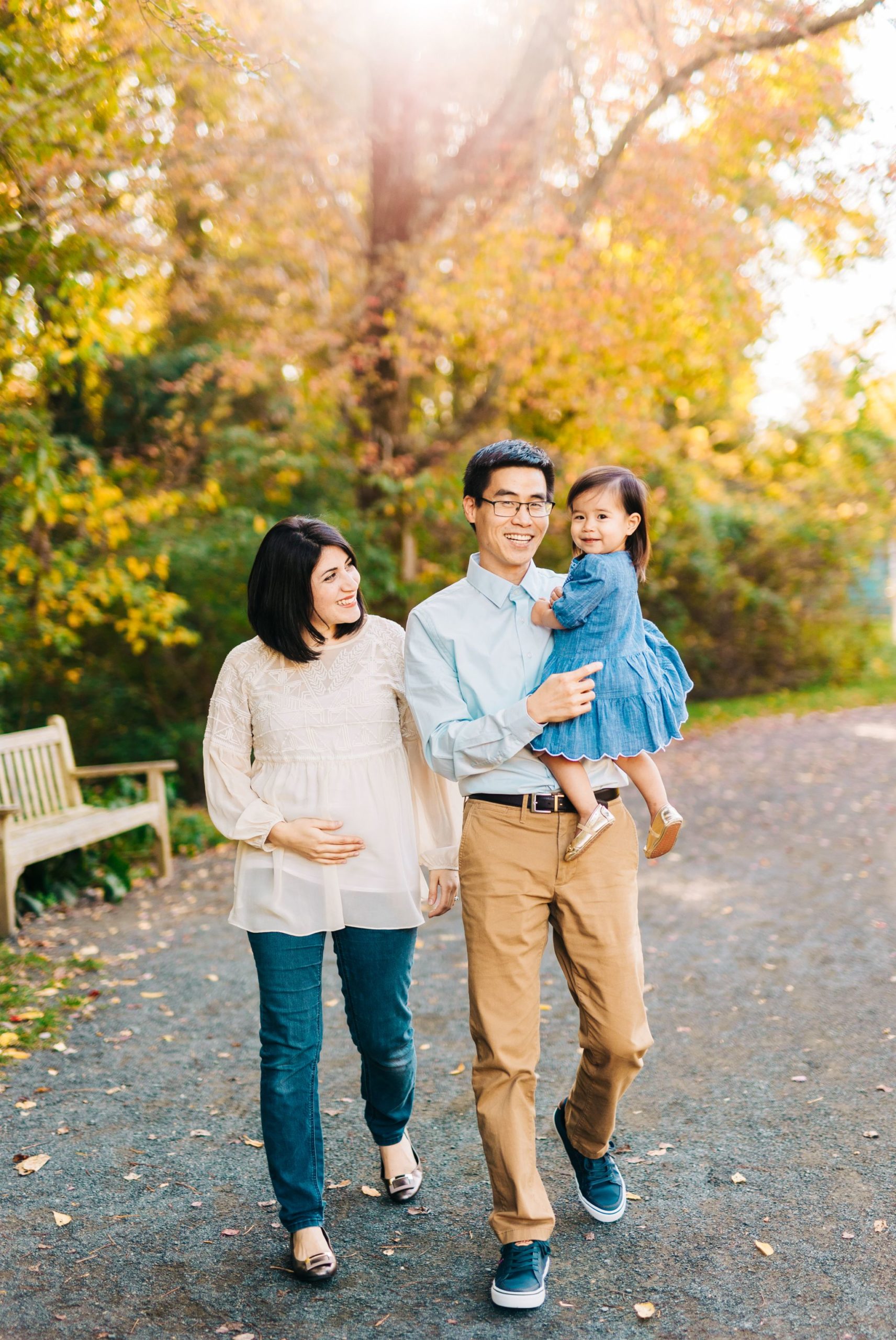 a family photo taken in Green Spring Gardens in Northern VA