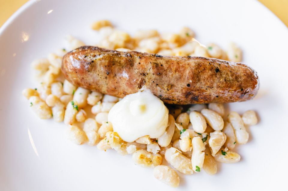 Pork sausage with white beans at Jaleo DC